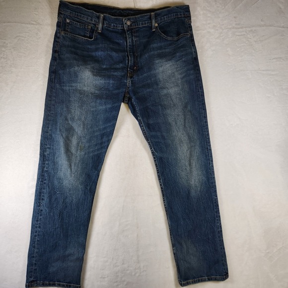 Levi's 502 Regular Taper Dark Wash Denim Jeans Mens W40 L32 - Picture 1 of 9